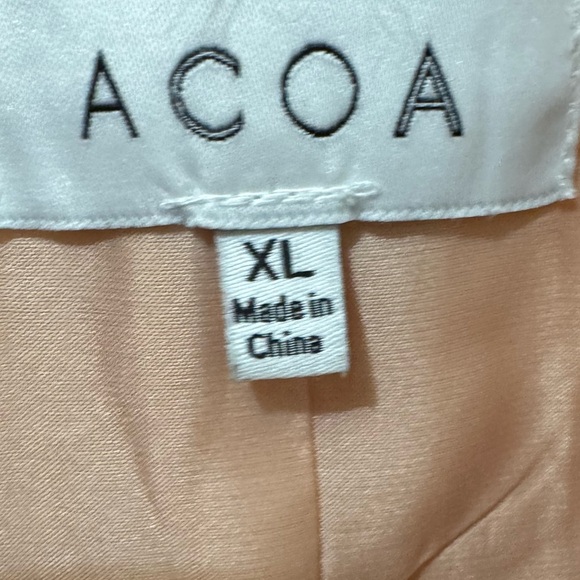 ACOA Peach Blazer Pockets Preppy Academia Size XL - Picture 3 of 4